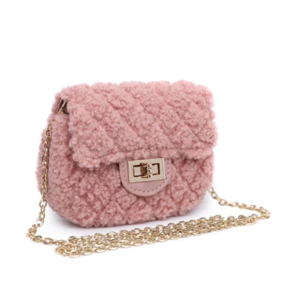 #URBAN EXPRESSIONS #Amie Sherpa Mini Crossbody in DARK TURQUOISE - Picture 10 of 16